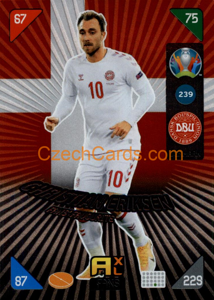 Christian Eriksen 2020 Panini EURO Adrenalyn Kick Off FANS #239