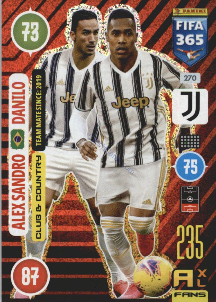 Alex Sandro / Danilo 2021 FIFA 365 Adrenalyn Club & Country #270
