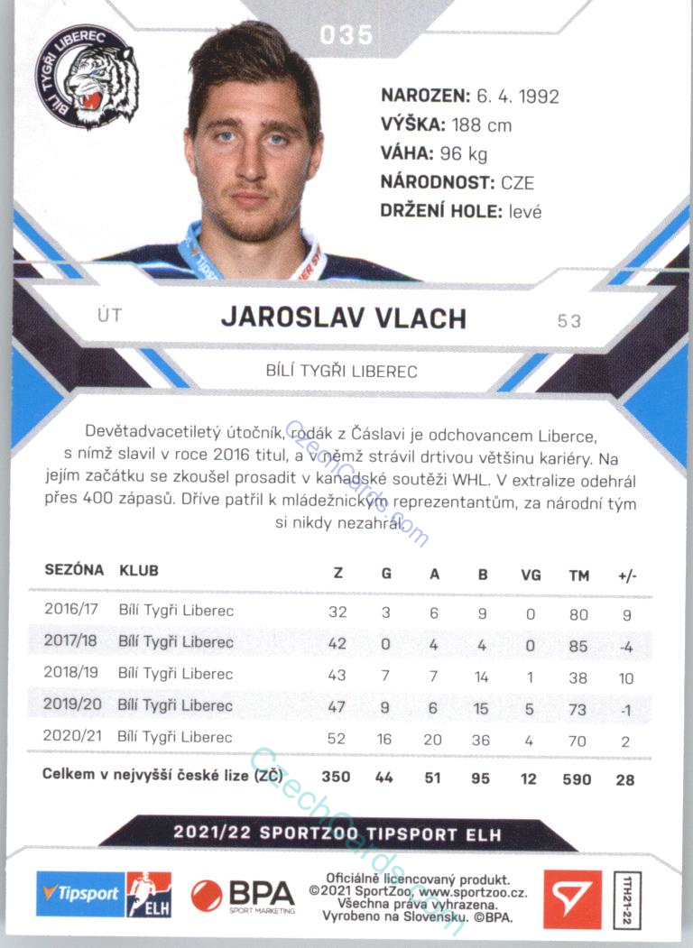 Ladislav Šmíd 2021/22 SportZoo Tipsport EHL Team Power #TP04