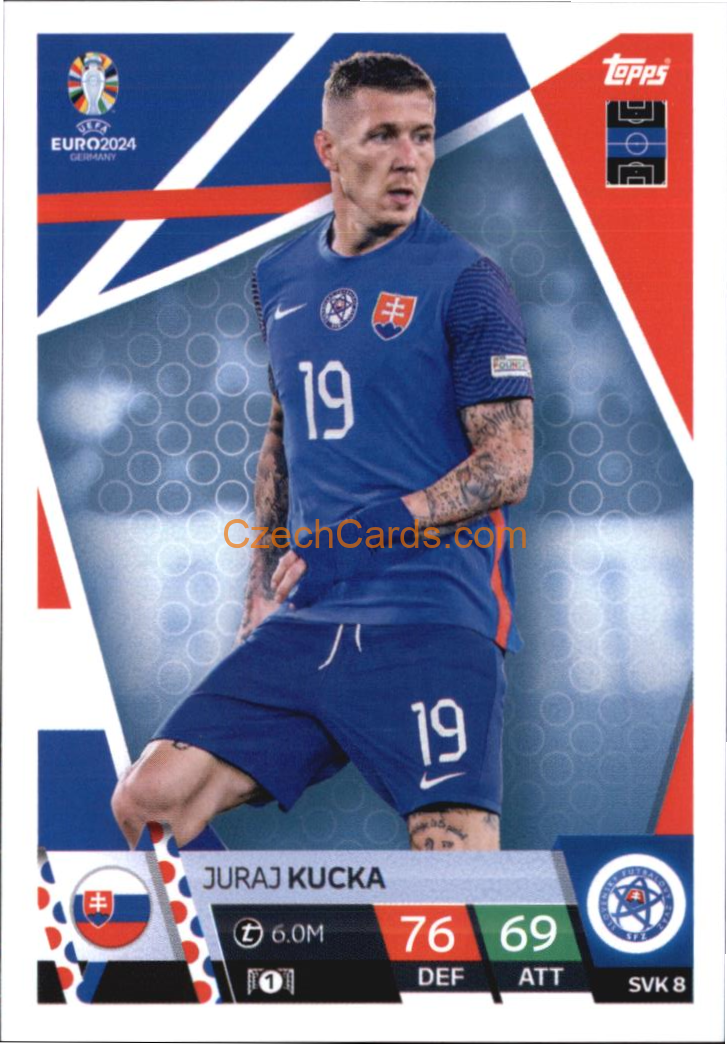 Juraj Kucka 2024 EURO Match Attax crystal parallel #SVK8