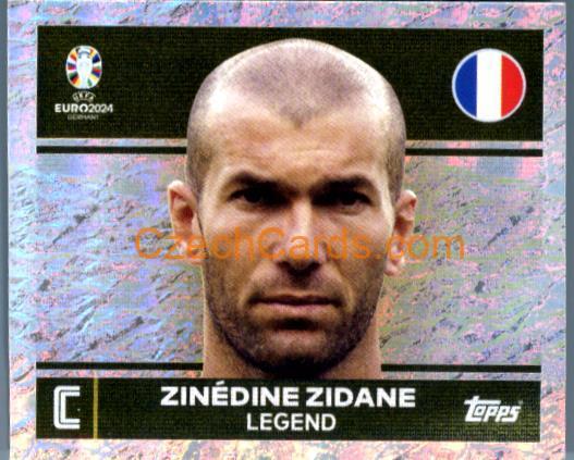 Zinedine Zidane 2024 Topps UEFA Euro sticker purple #FRA2