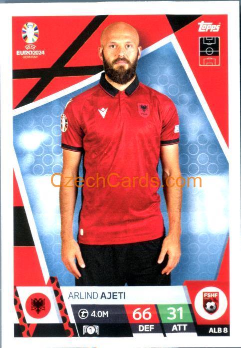 Arlind Ajeti 2024 EURO Match Attax crystal parallel #ALB8