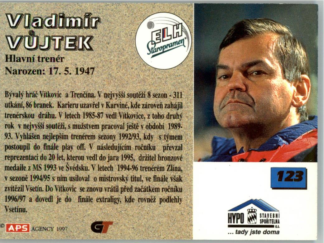 Vladimír Vůjtek APS 97/98 hokejová karta #123
