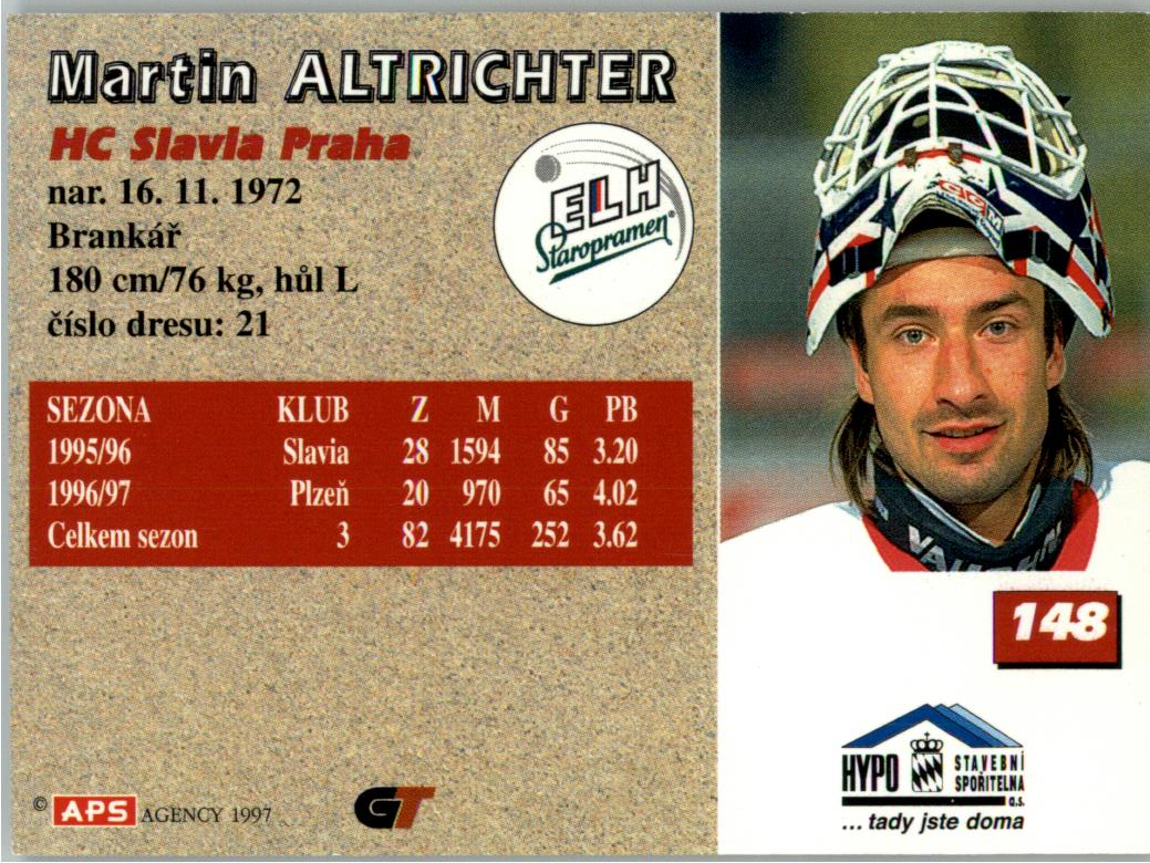 Martin Altrichter APS 97/98 hokejová karta #148
