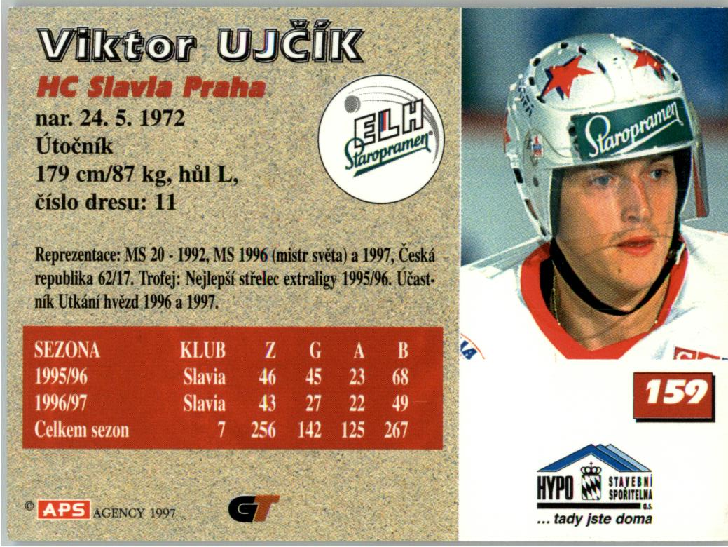 Viktor Ujčík APS 97/98 hokejová karta #159