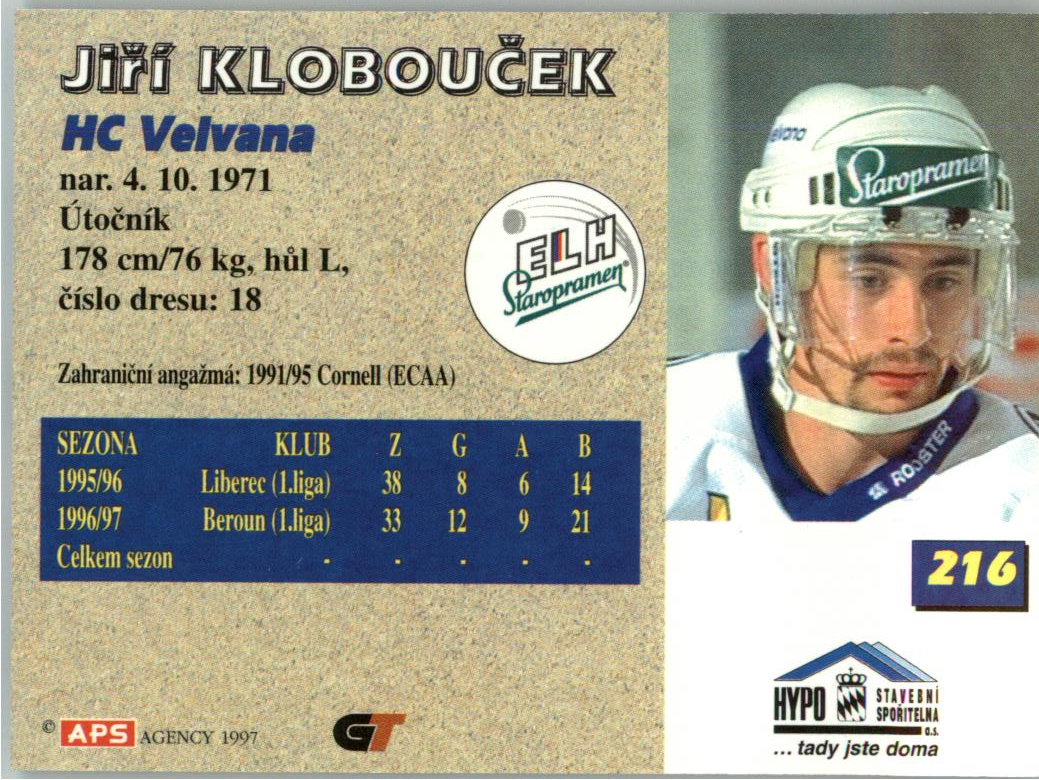 Jiří Klobouček APS 97/98 #216