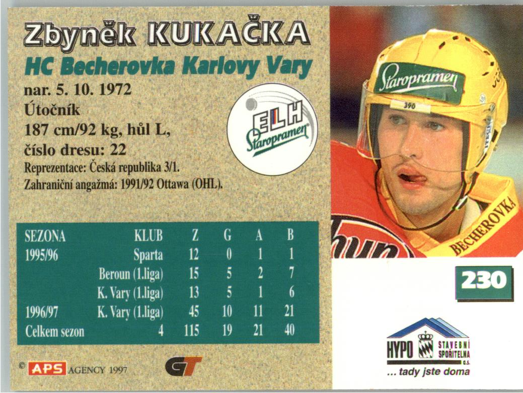 Zbyněk Kukačka APS 97/98 #230