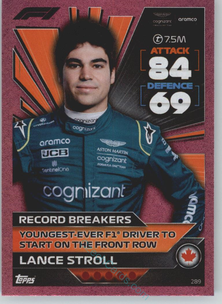 Lance Stroll (Aston Martin) 2022 Turbo Attax Pink #289