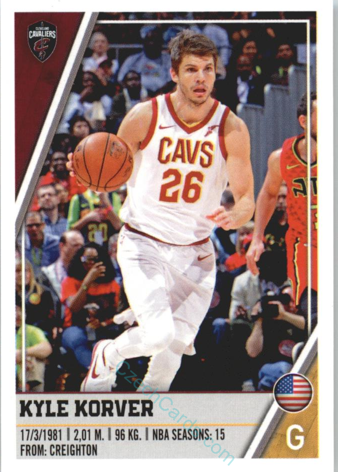 Kyle Korver 2018/19 Panini sticker Euro ed. #92