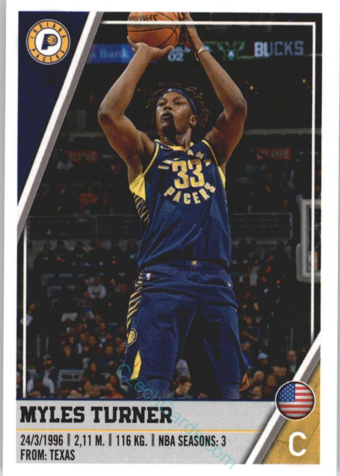 Myles Turner 2018/19 Panini sticker Euro ed. #120
