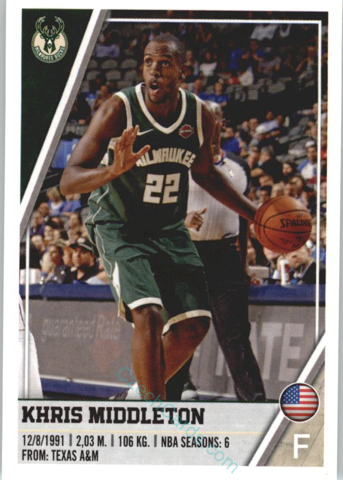 Khris Middleton 2018/19 Panini sticker Euro ed. #142