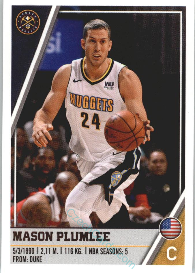 Mason Plumlee 2018/19 Panini sticker Euro ed. #240