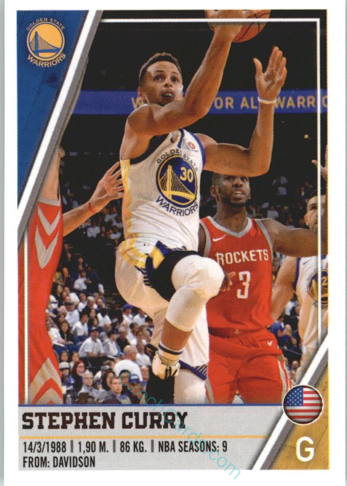 Stephen Curry 2018/19 Panini sticker Euro ed. #244