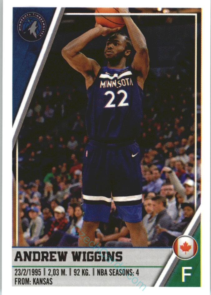 Andrew Wiggins 2018/19 Panini sticker Euro ed. #311