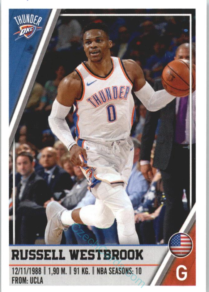 Russell Westbrook 2018/19 Panini sticker Euro ed. #335
