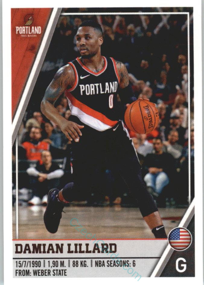 Damian Lillard 2018/19 Panini sticker Euro ed. #361