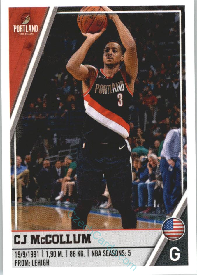 CJ McCollum 2018/19 Panini sticker Euro ed. #362