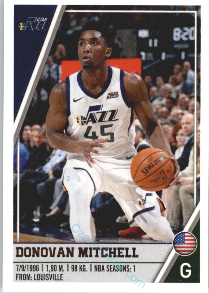 Donovan Mitchell 2018/19 Panini sticker Euro ed. #400