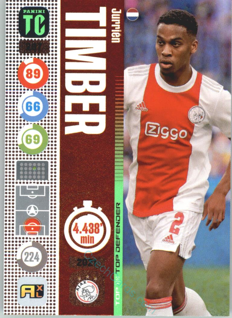 Jurriën Timber 2021-22 Top Class Top Defenders #297