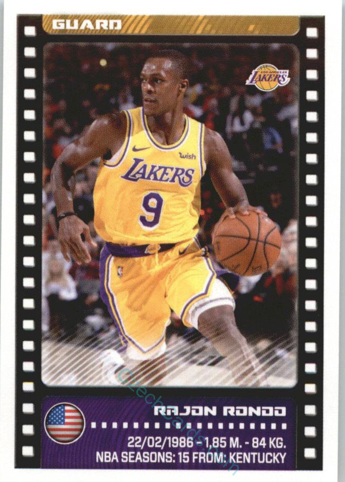 Rajon Rondo 2019/20 Panini sticker Euro ed.#298