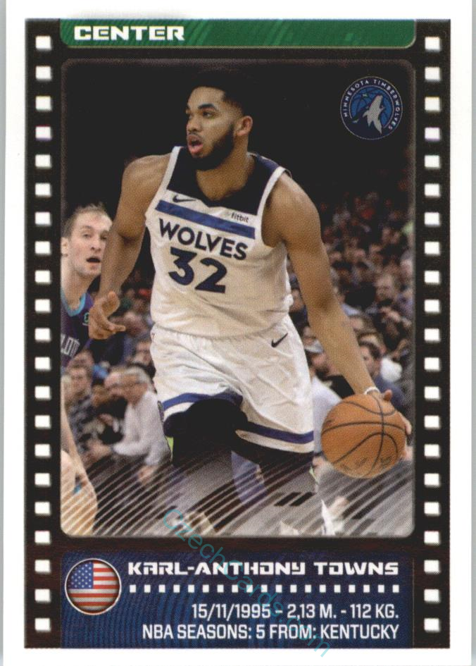 Karl-Anthony Towns 2019/20 Panini sticker Euro ed. #324