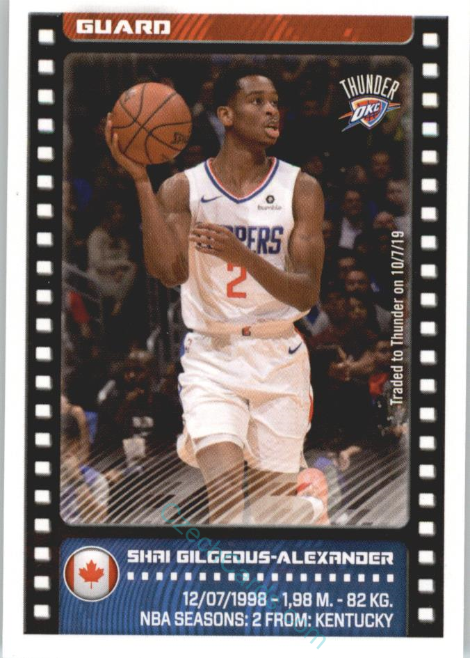 Shai Gilgeous-Alexander 2019/20 Panini sticker Euro ed. #347