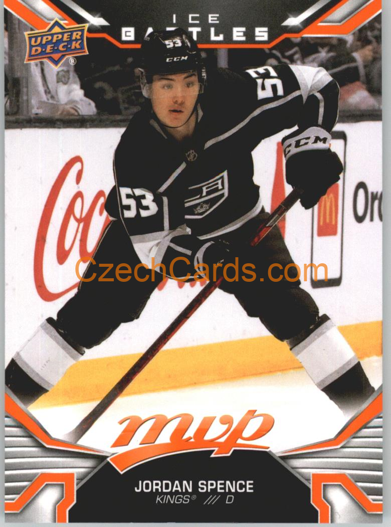 Jordan Spence 2022/23 UD MVP Ice Battles #249 SSP rookie