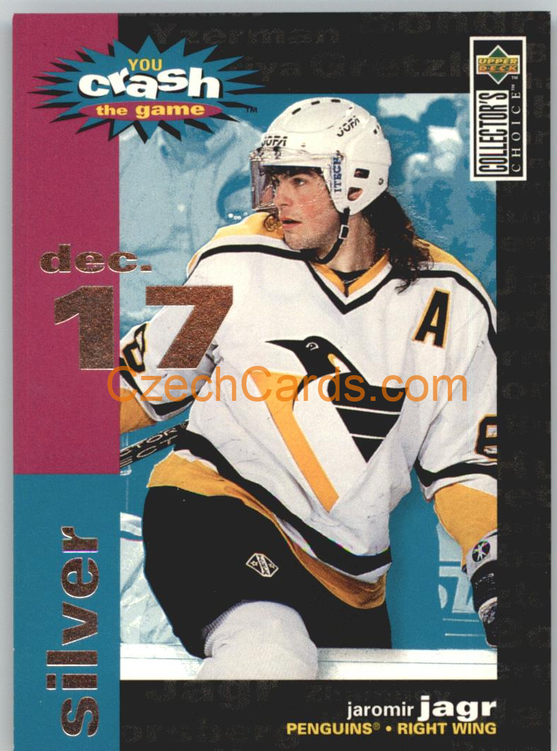 Jaromír Jágr 1995/96 UD Collectors Choice You Crash the Game Dec. 17