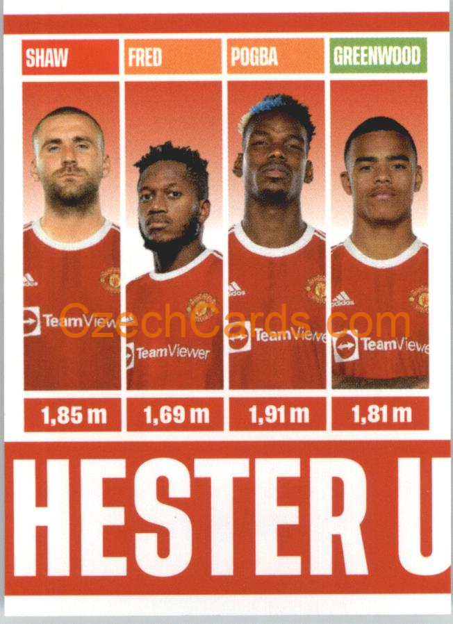 Manchester United Team photo 2022 Panini Top Class Sticker #91