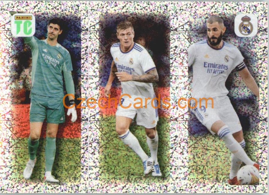 Courtois / Kroos / Benzema 2022 Panini Top Class Sticker #168