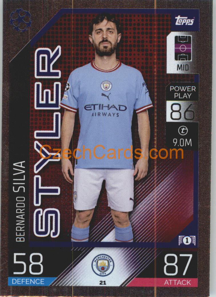 Bernardo Silva Topps Match Attax 2022/23 Styler #21