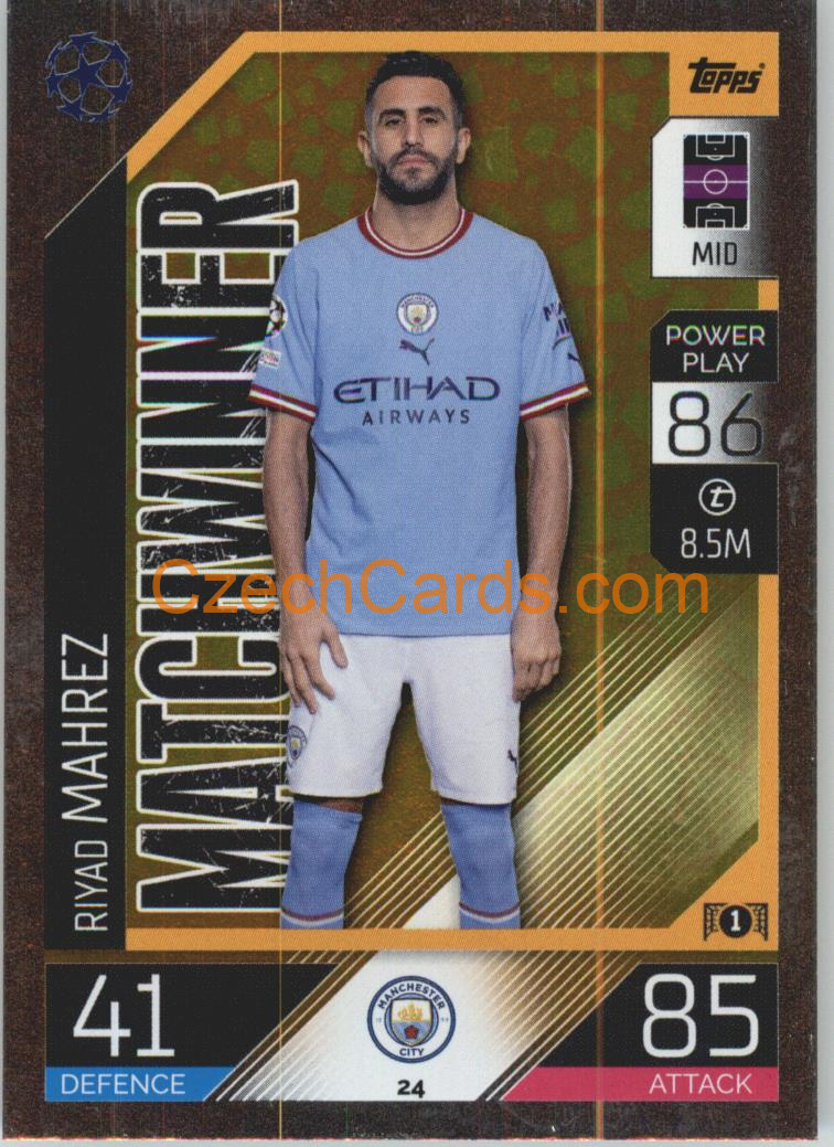 Riyad Mahrez Topps Match Attax 2022/23 Enforcer #24
