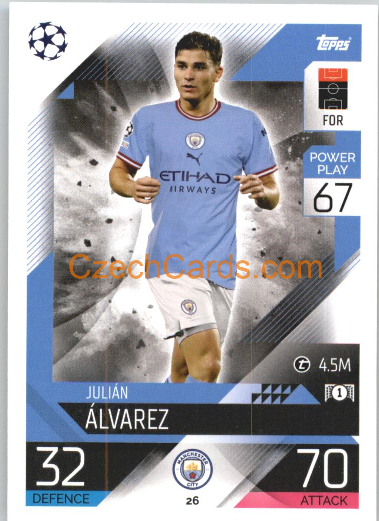 Julian Alvarez Topps Match Attax 2022/23 #26