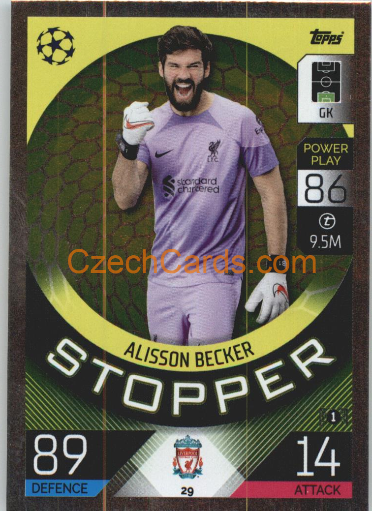 Alisson Topps Match Attax 2022/23 Stopper  #29