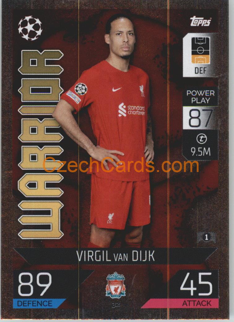Virgil van Dijk Topps Match Attax 2022/23 Warrior #32