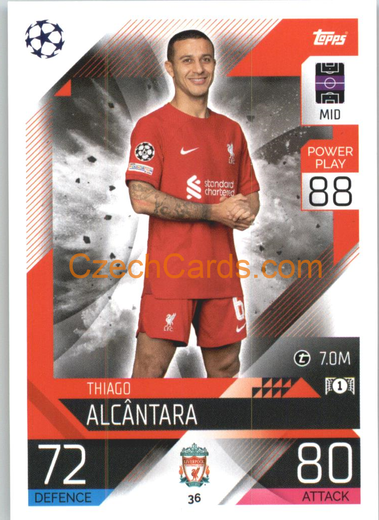 Thiago Alcántara Topps Match Attax 2022/23 #36