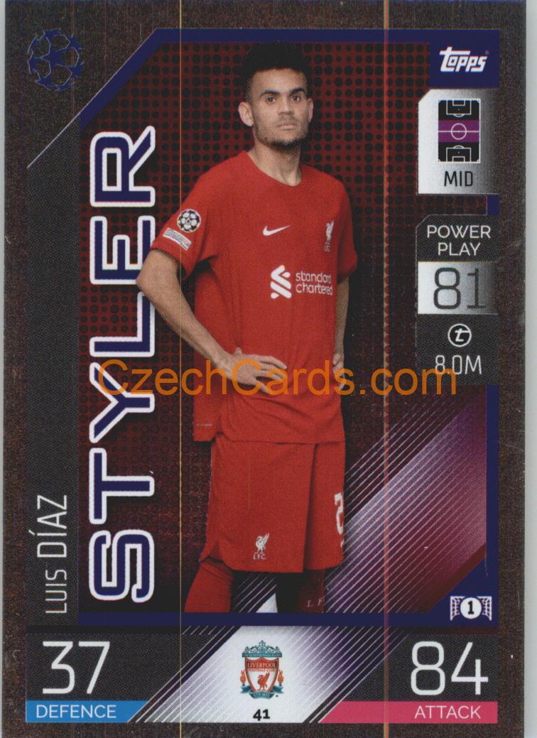 Luis Díaz Topps Match Attax 2022/23 Styler  #41
