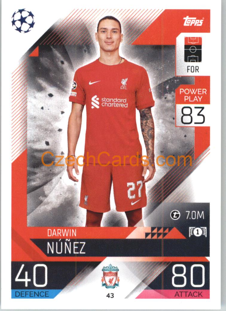 Darwin Núñez Topps Match Attax 2022/23 #43