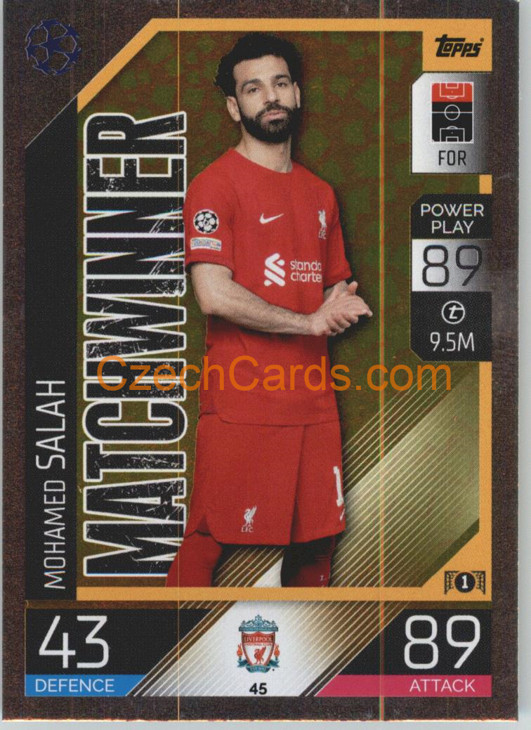Mohamed Salah Topps Match Attax 2022/23 Matchwinner #45