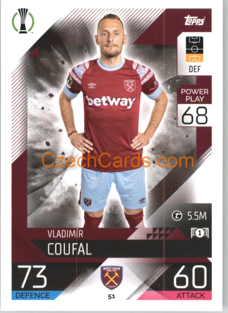 Vladimir Coufal Topps Match Attax 2022/23 #51