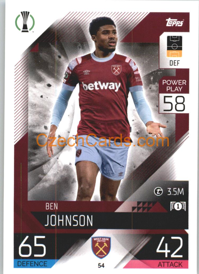 Ben Johnson Topps Match Attax 2022/23 #54