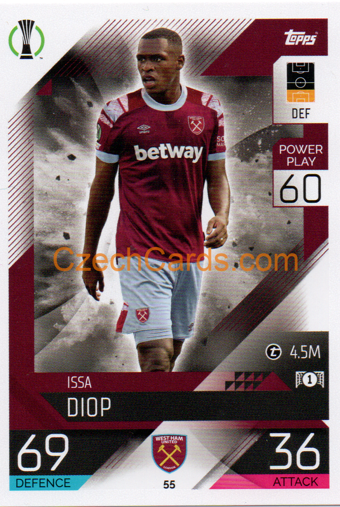 Issa Diop Topps Match Attax 2022/23 #55