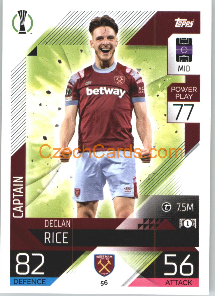 Declan Rice Topps Match Attax 2022/23 #56