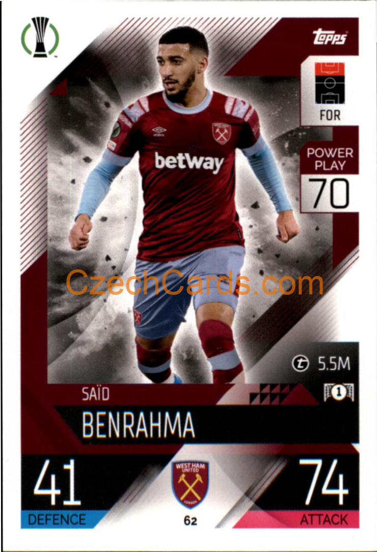 Said Benrahma Topps Match Attax 2022/23 #62