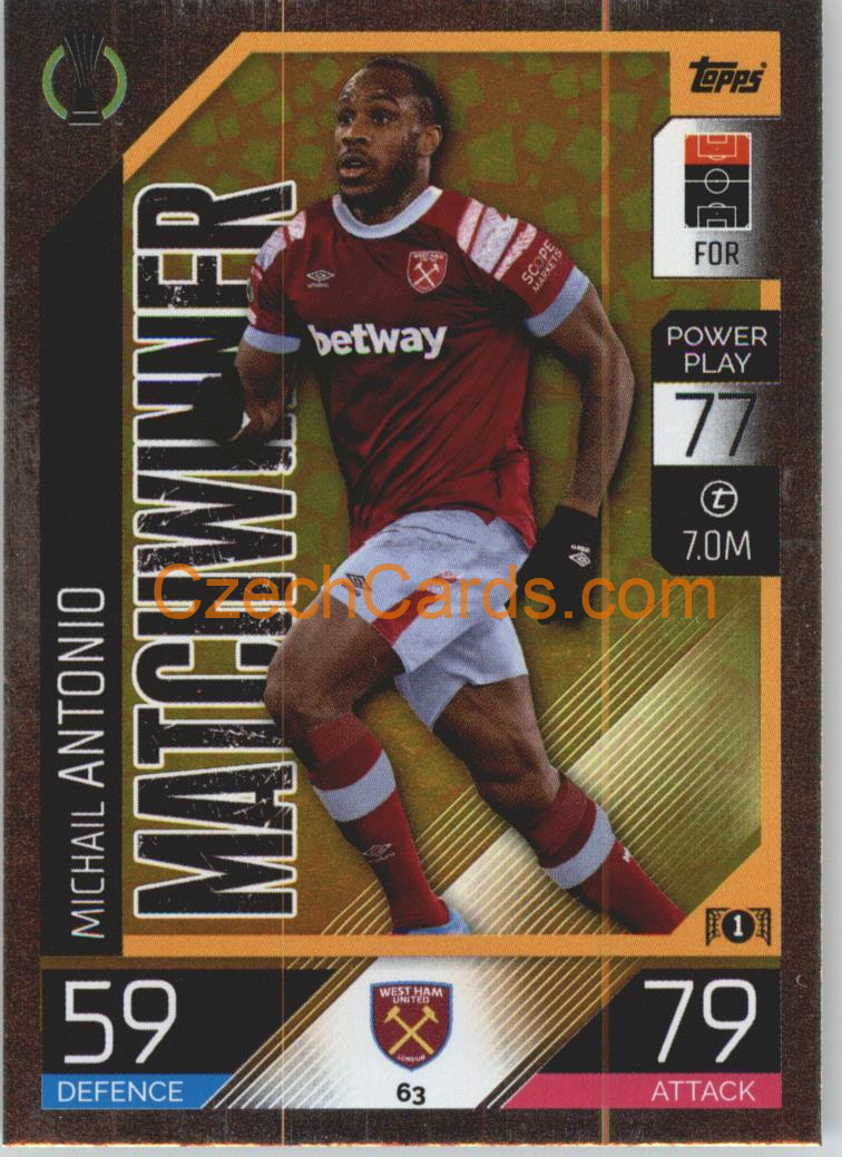 Michail Antonio Topps Match Attax 2022/23 Matchwinner  #63