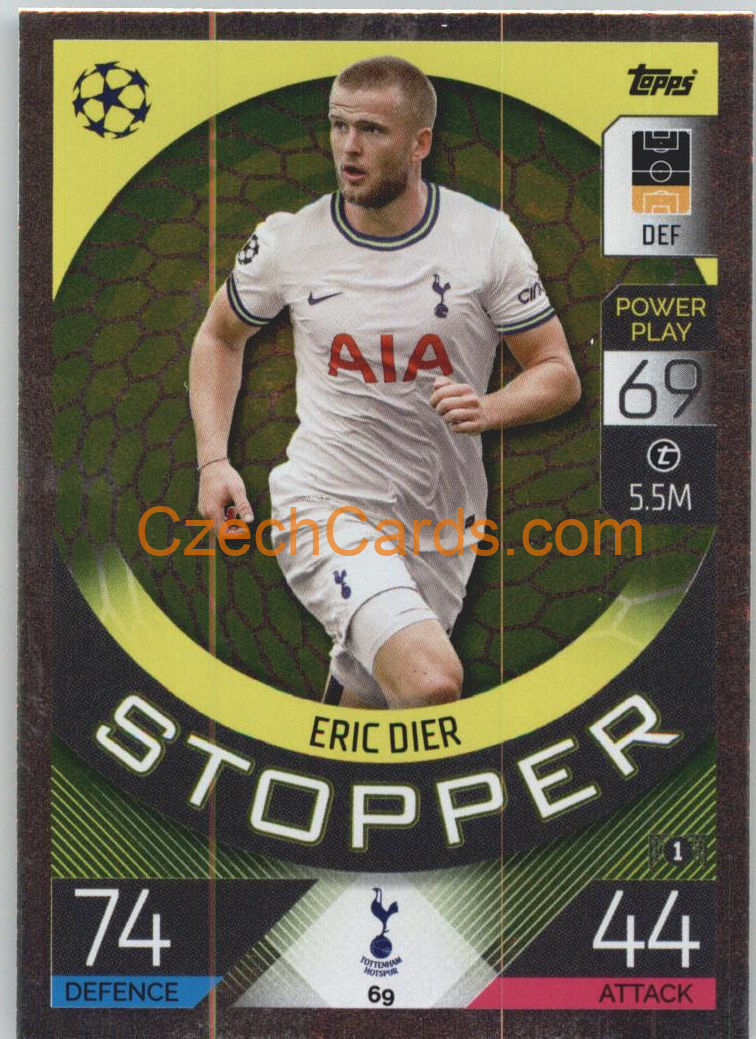 Eric Dier Topps Match Attax 2022/23 Stopper #69