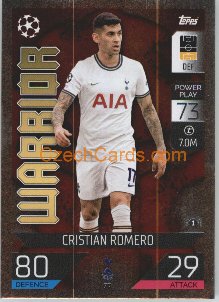 Cristian Romero Topps Match Attax 2022/23 Warrior #70