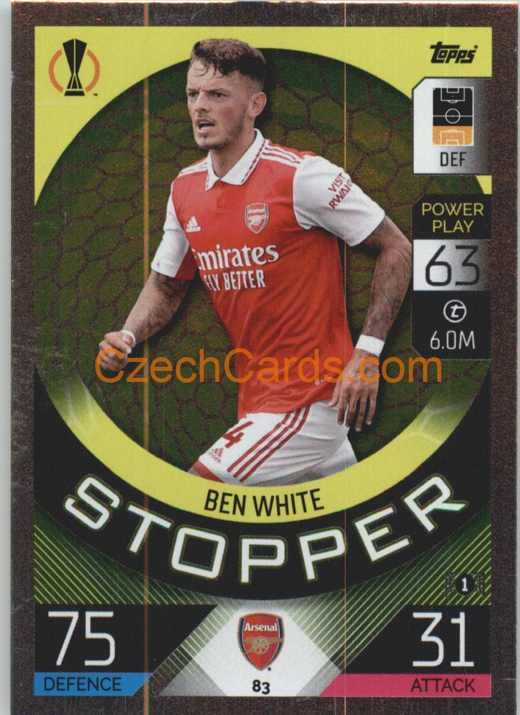 Ben White Topps Match Attax 2022/23 Stopper #83