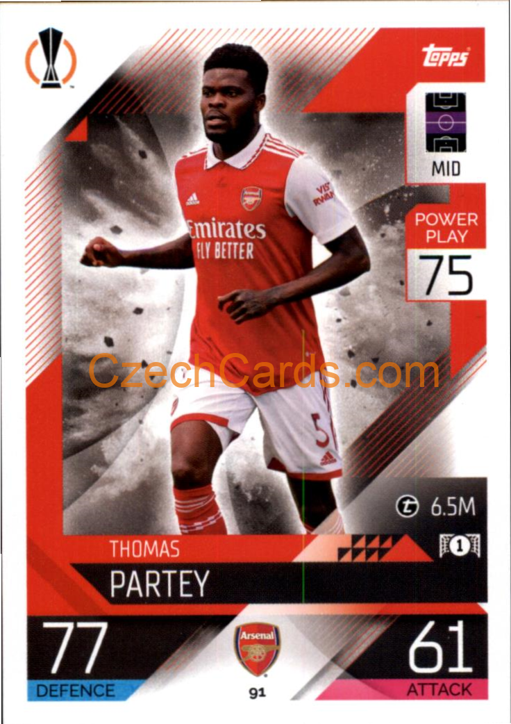 Thomas Partey Topps Match Attax 2022/23 #91