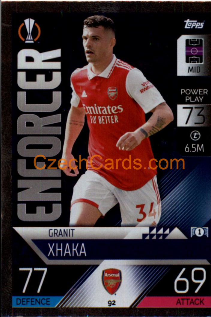 Granit Xhaka Topps Match Attax 2022/23 Enforcer #92